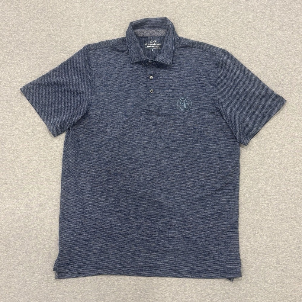 Vineyard Vines Performance x Disney Grand Floridian Polo Shirt Men's Size L Blue